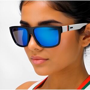 Polarized Sunglasses Women Blue Mirror Lens Driving Golf Retro Lentes Female New